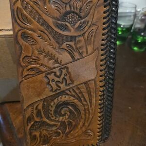 Handcrafted Leather Wallet with Intricate Design